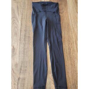 Lululemon Leggings Womens 4 Black High Rise Side Pockets Full Length Yoga